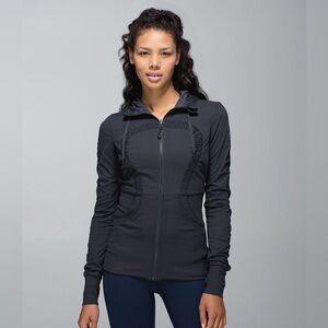 Lululemon dance studio jacket reversible grey sz 8